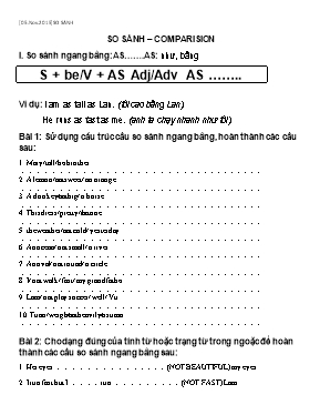 Lý thuyết và bài tập về câu So sánh (Comparision)